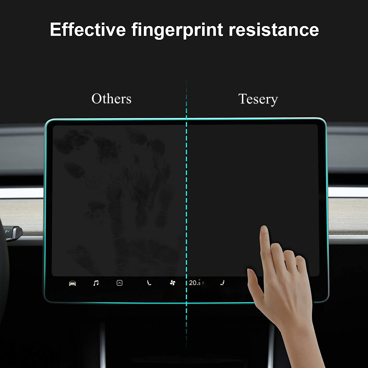 Screen Protector Anti Glare Anti Fingerprint Tempered Glass 2pcs - Tesery Official Store