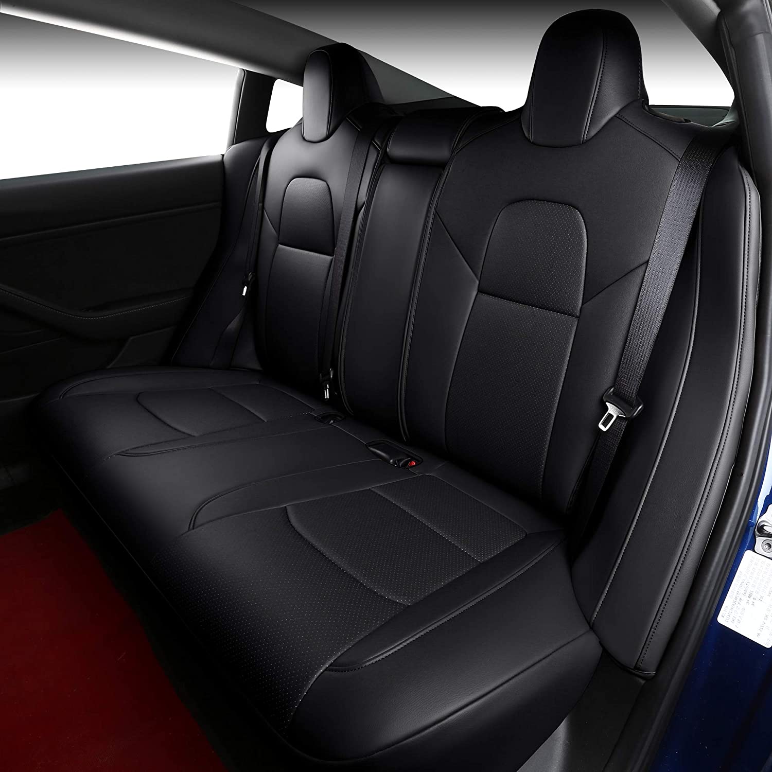 Per Tesla Model 3 Model Y 2017-2024 coprisedile per auto 3D in pelle PU  protezione per tutte le stagioni tappetini per sedili posteriori anteriori  resistenti all'usura - AliExpress