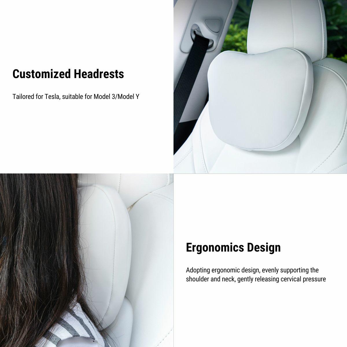 Seat Headrests for Tesla Model Y & Model 3 2017-2024 (2pcs) - Tesery Official Store