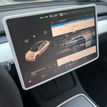 Cadre de protection centrale d'écran en silicone pour Tesla modèle 3 / Y