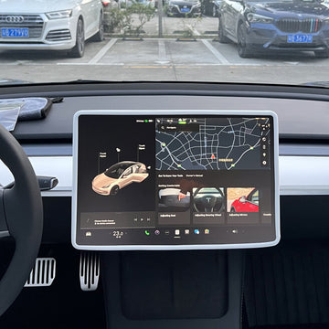 Cadre de protection centrale d'écran en silicone pour Tesla modèle 3 / Y
