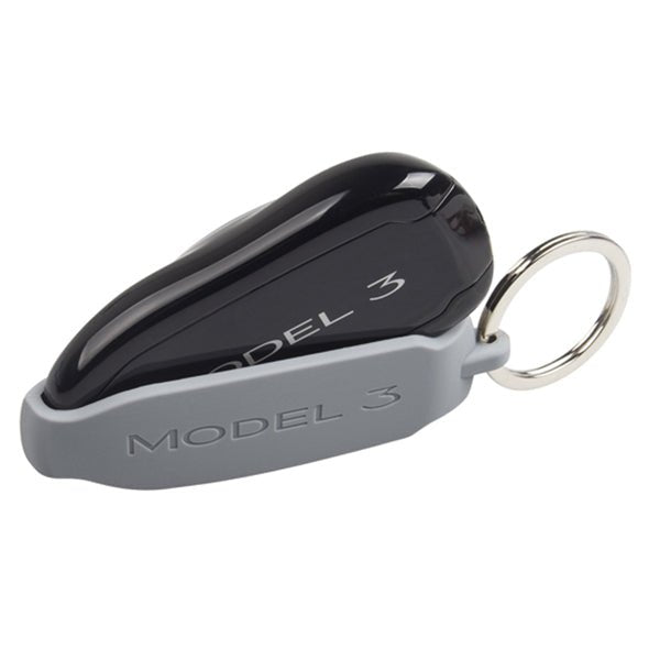 Lot De 2 étuis En Silicone Pour Clé Tesla Model 3/Y, Cybertruck, Rivian - Noir Et Gris - Avec Porte-clés Et Tournevis