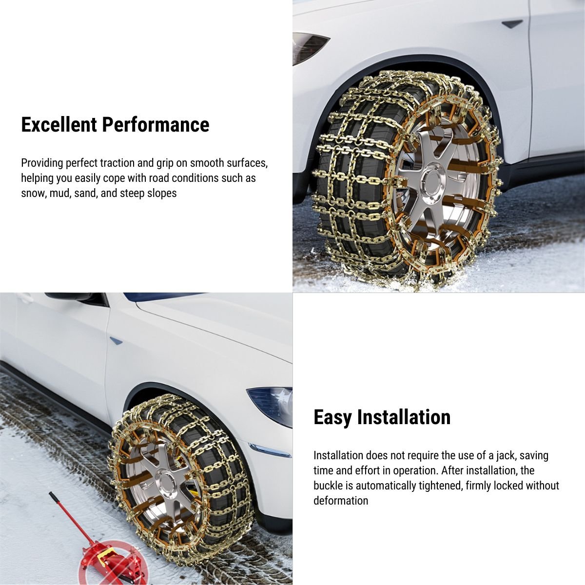 Snow Chains For Tesla Model 3/Y/X/S - Tesery Official Store