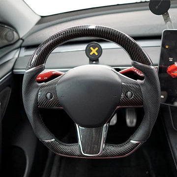 Sport Carbon Fiber Steering Wheel for Tesla Model 3 / Y 【Style 40】
