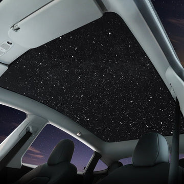 Starry Sky aurinkotaito auringonvarjosta Tesla malli Y 2020-2024.