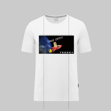T-shirt forma Tesery -DOGE Shiba TAKE OFF (Consigliato per prendere una taglia in su)
