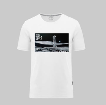 T-shirt forma Tesery -SpaceX Rockets (Recomendado para ter um tamanho acima)