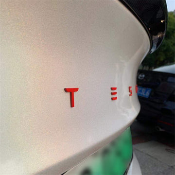 Heckklappe Beschriftetes hinteres Logo für Tesla Model 3/Y