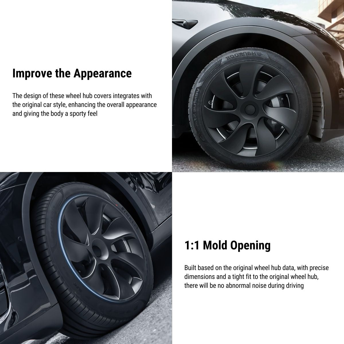 TESERY 18'' 19'' 20'' Wheel Covers for Tesla Model 3 2017-2023.10 / Model Y 2020-2024 (4pcs) - Tesery Official Store