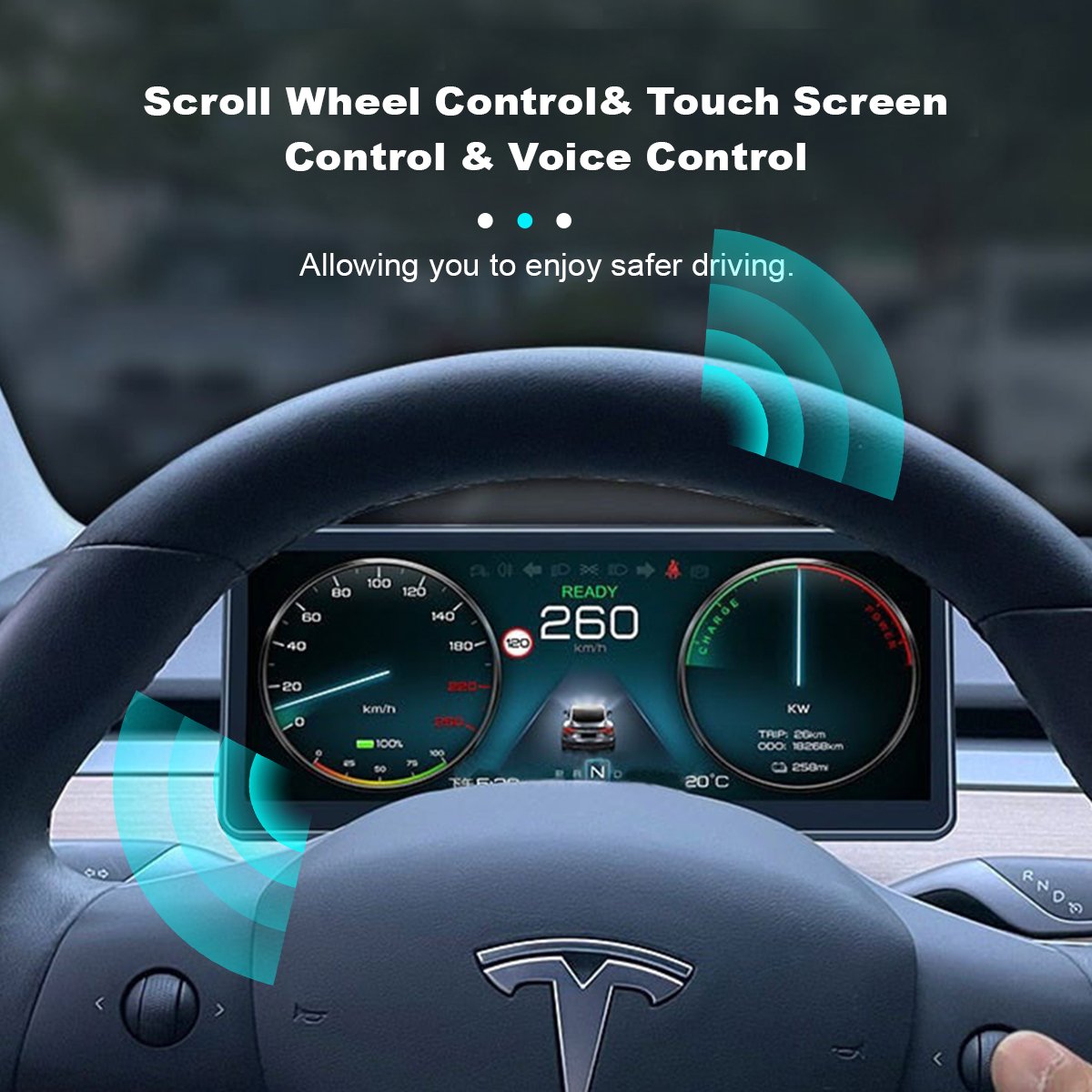 Vendor - Tesery Mini Tesla Display Screen for Model 3/Y - Ultra Compact LCD  Instrument