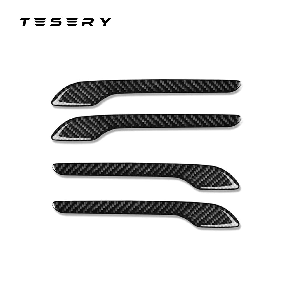 TESERY Door Handle Protect Cover for Tesla Model 3 / Y - Carbon Fiber Exterior Mods - Tesery Official Store