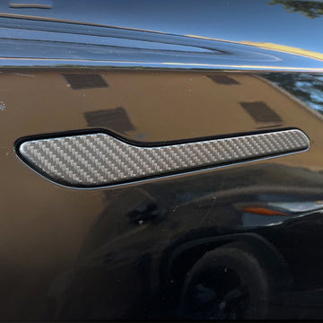 TESERY Dørhåndtag beskytte dække til Tesla Model 3 / Y - Kulfiber udvendige Moder
