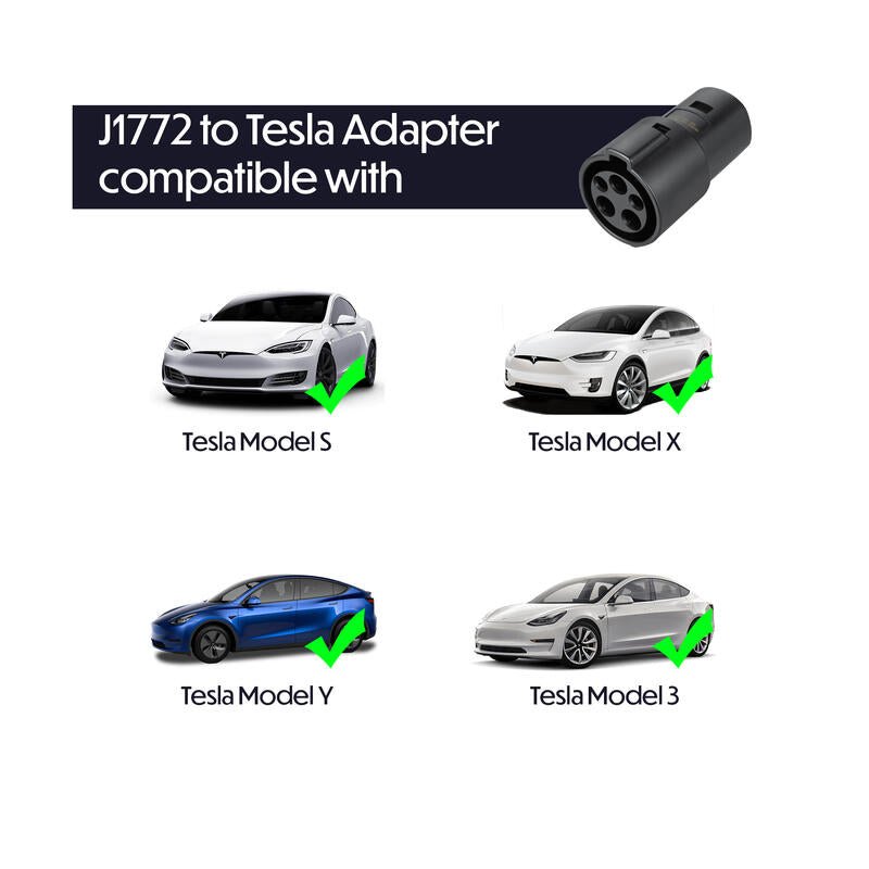 TESERY J1772 to Tesla Charger Adapter | 250V | 60A - Tesery Official Store