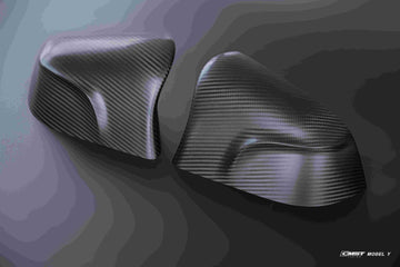 Cubiertas de espejo de fibra de carbono real Tesery estilo CMST para Tesla modelo Y 2020-2023