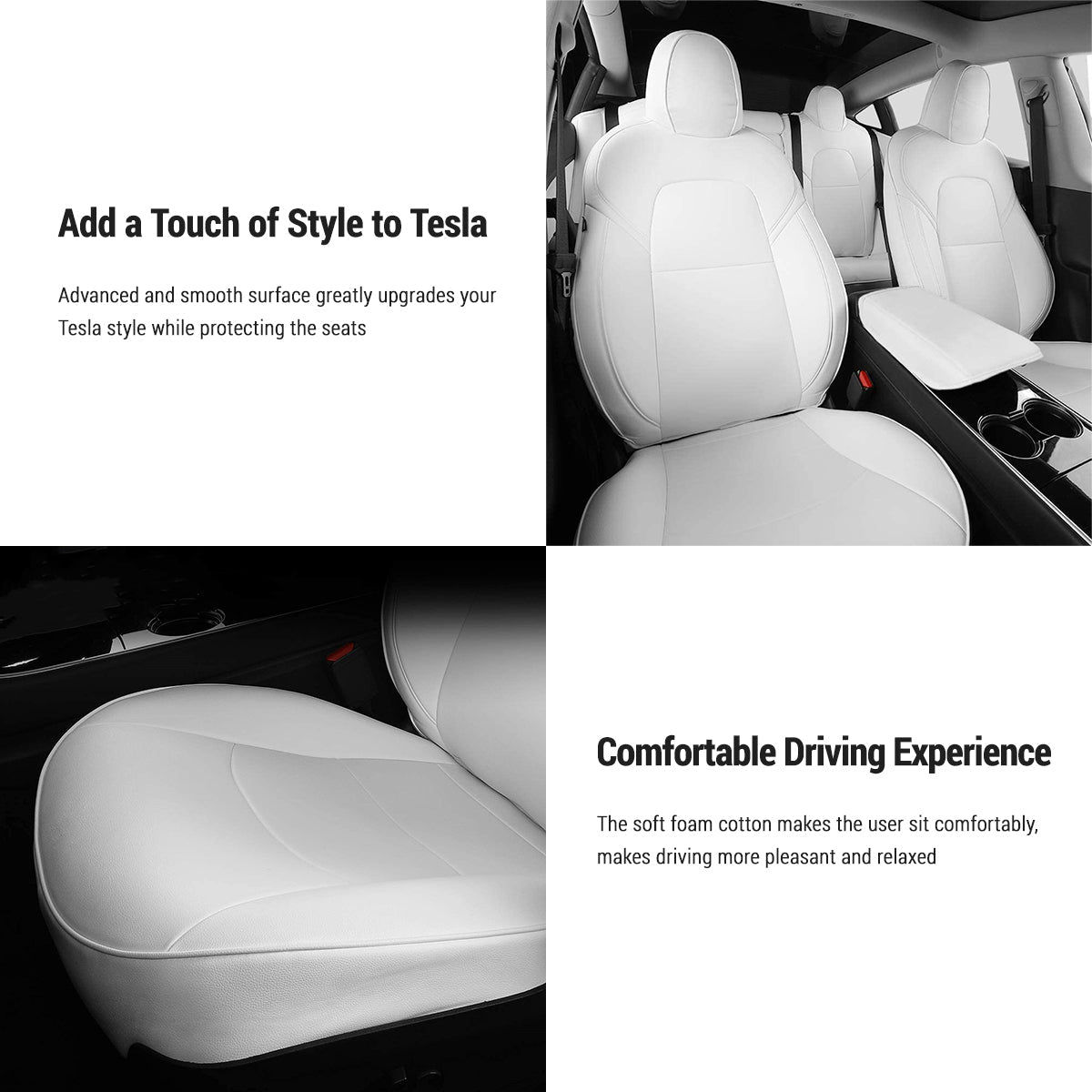 TESERY Seat Covers for Tesla Model 3 2017-2023.10 / Model Y 2020-2024