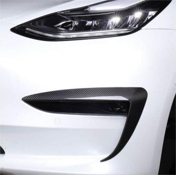 Luz antiniebla TESERY Tesla Model 3-Mods exteriores de fibra de carbono