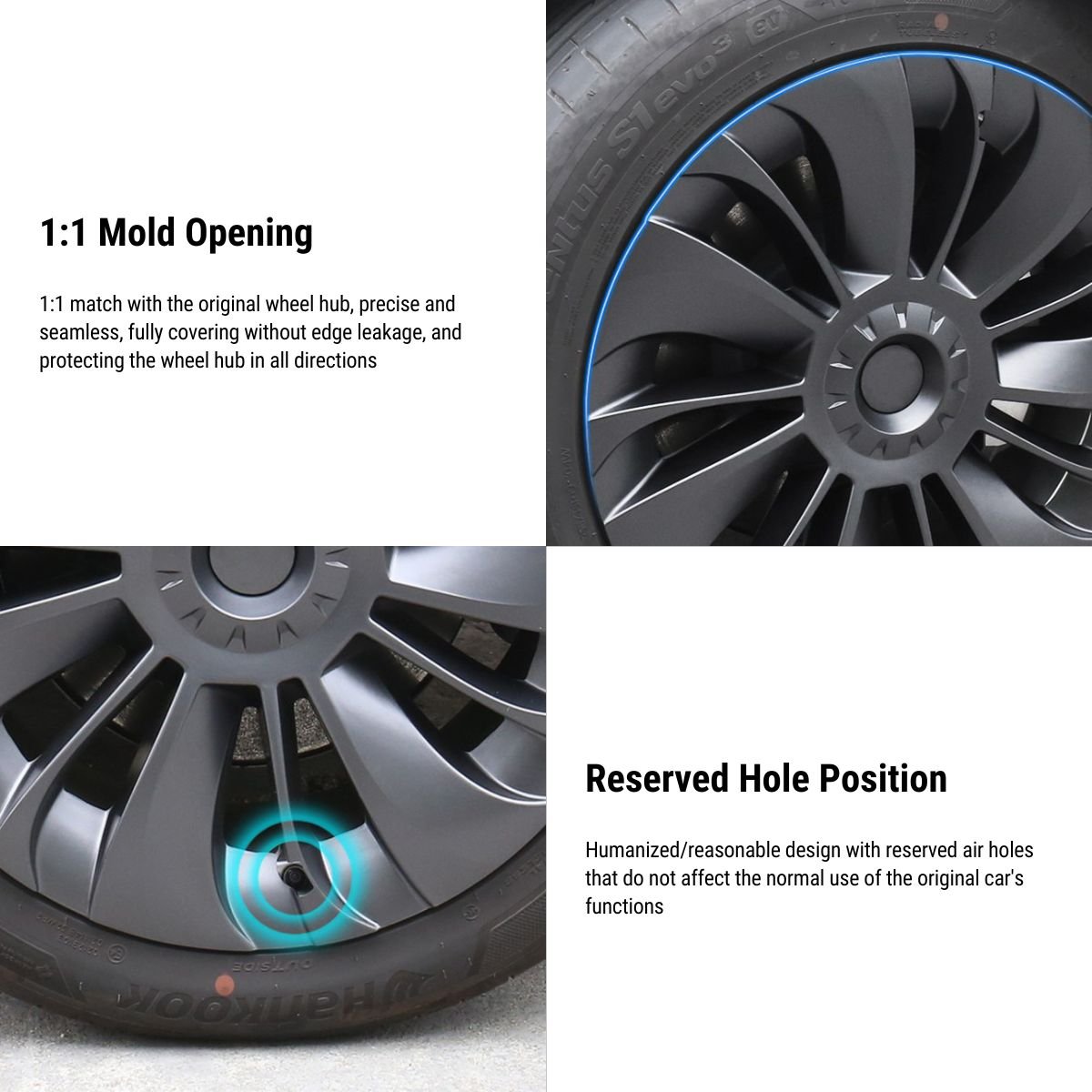 TESERY Wheel Caps Performance Style 19‘’ for Tesla Model Y 2020-2024 (4PCS) - Tesery Official Store