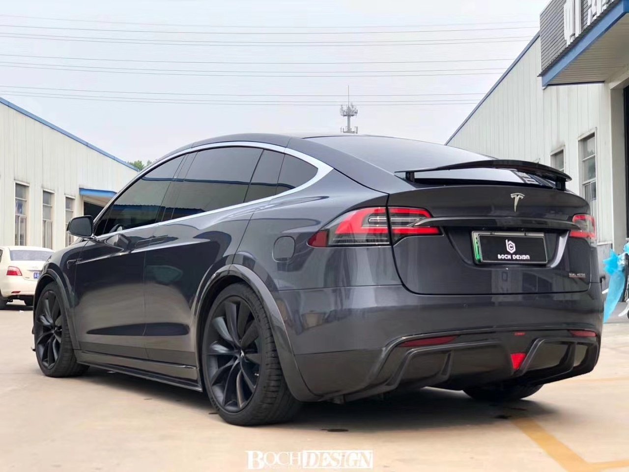 TESERY×CMST Carbon Fiber Dry Rear Trunk Chrome Delete For Tesla Model X 2016-2021 - Tesery Official Store