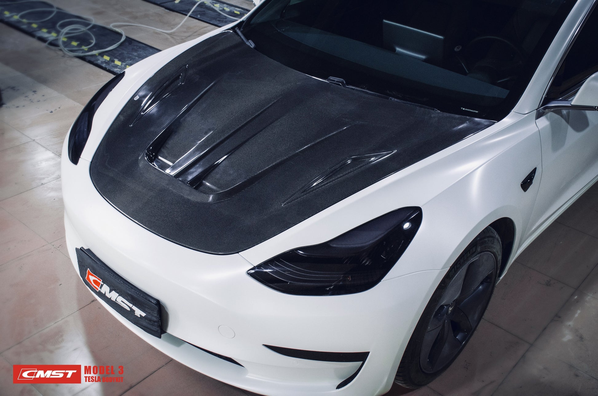 TESERY×CMST Carbon Fiber Hood Ver.1 for Tesla Model 3 - Tesery Official Store