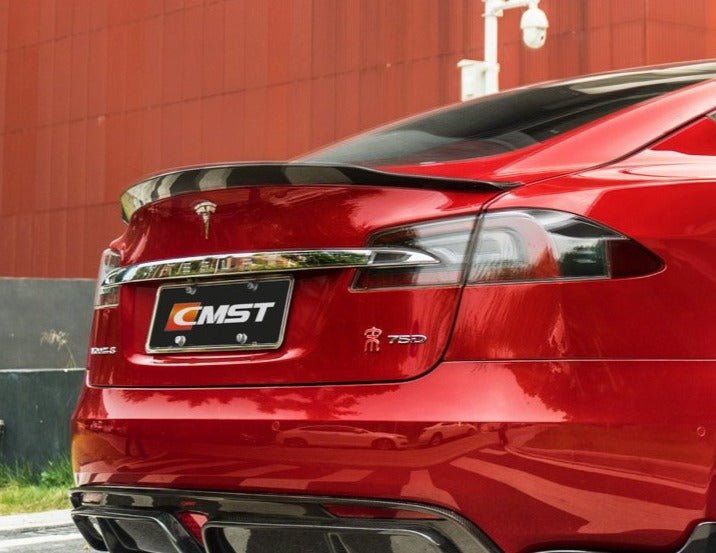 TESERY×CMST Carbon Fiber Rear Spoiler for Tesla Model S 2016-2021 - Tesery Official Store
