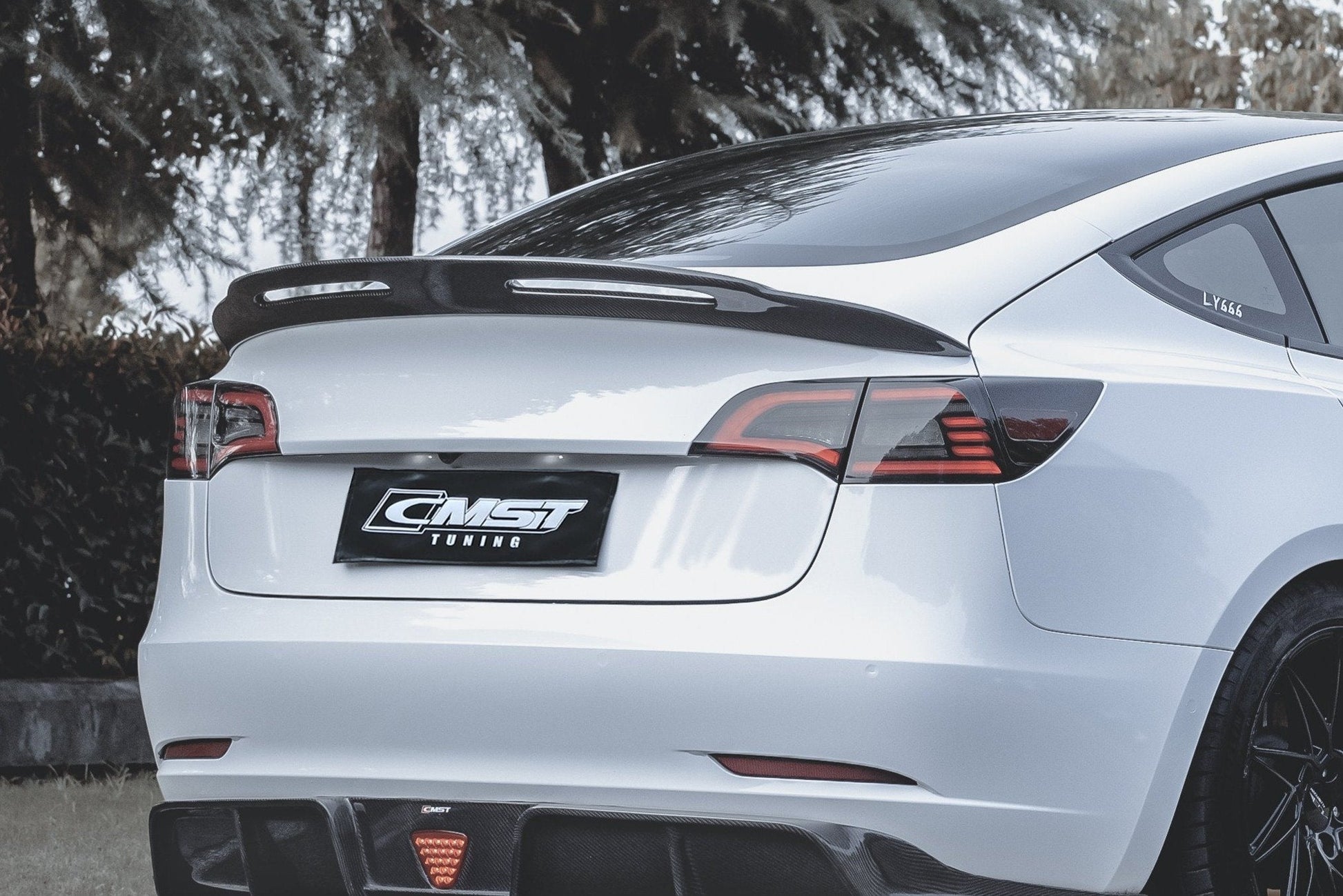 TESERY×CMST Carbon Fiber Rear Spoiler Ver.4 for Tesla Model 3 - Tesery Official Store