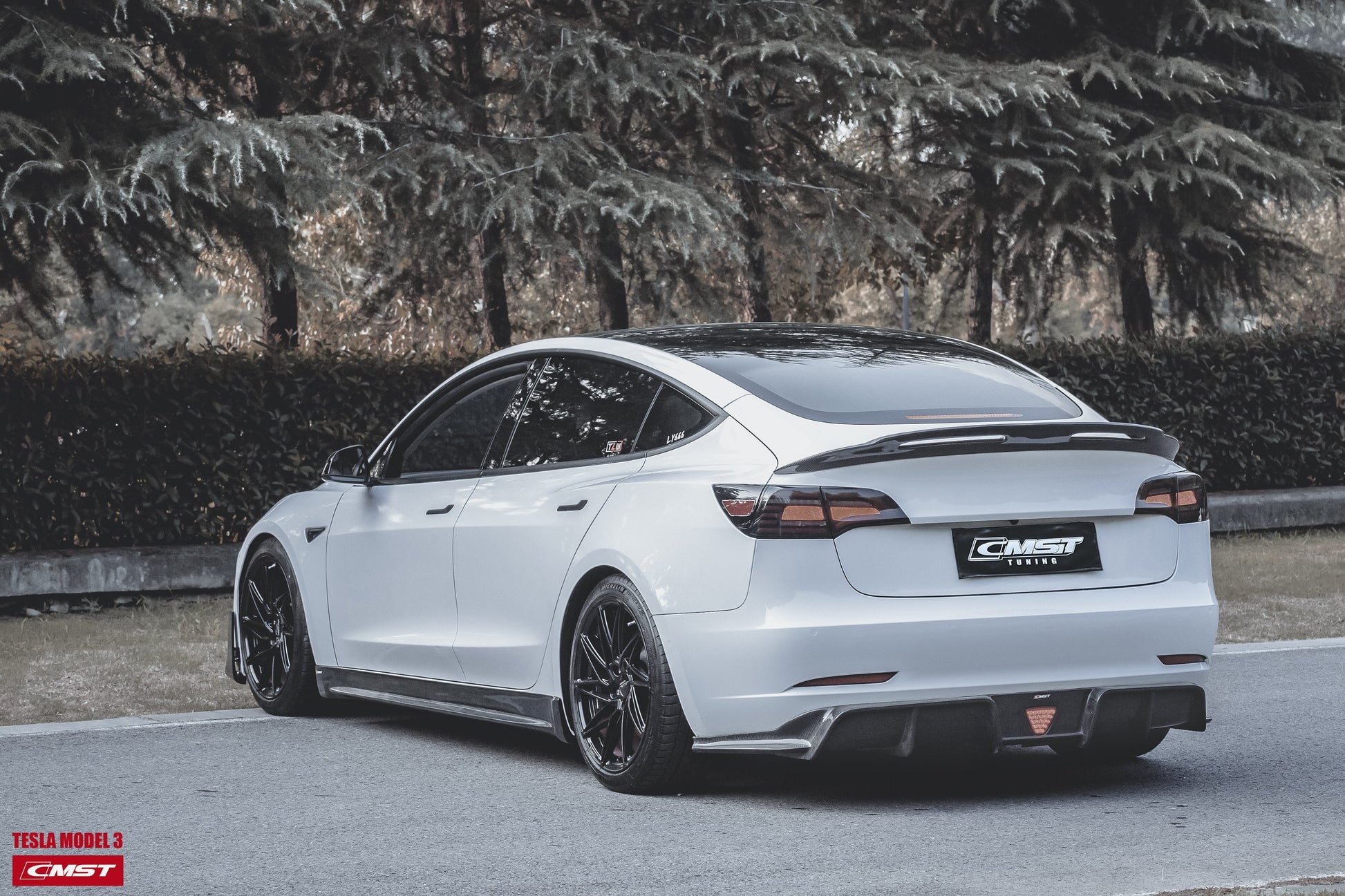 TESERY×CMST Carbon Fiber Rear Spoiler Ver.4 for Tesla Model 3 - Tesery Official Store