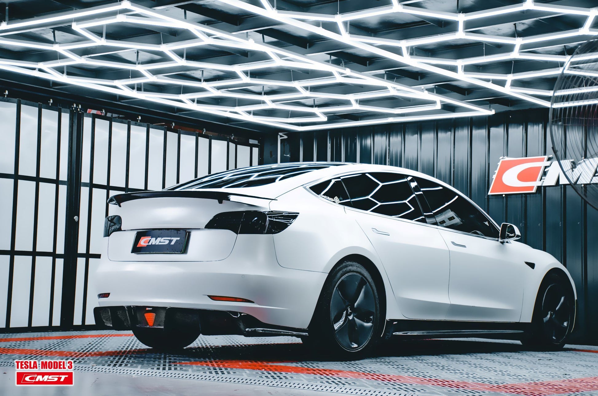 TESERY×CMST Tesla Model 3 Carbon Fiber Rear Diffuser Ver.3