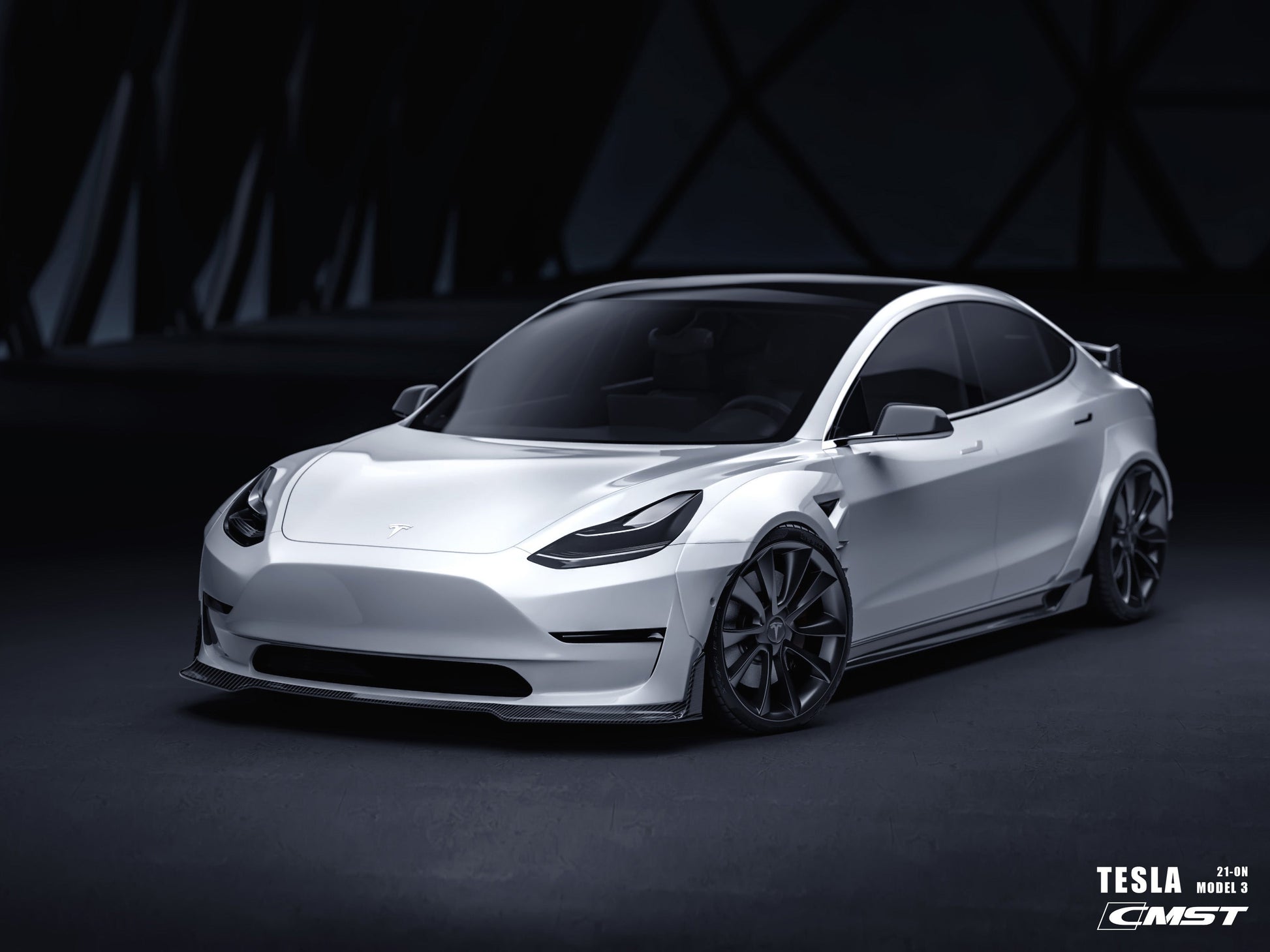 TESERY×CMST Tesla Model 3 Carbon Fiber Side Skirts Ver.4 - Tesery Official Store