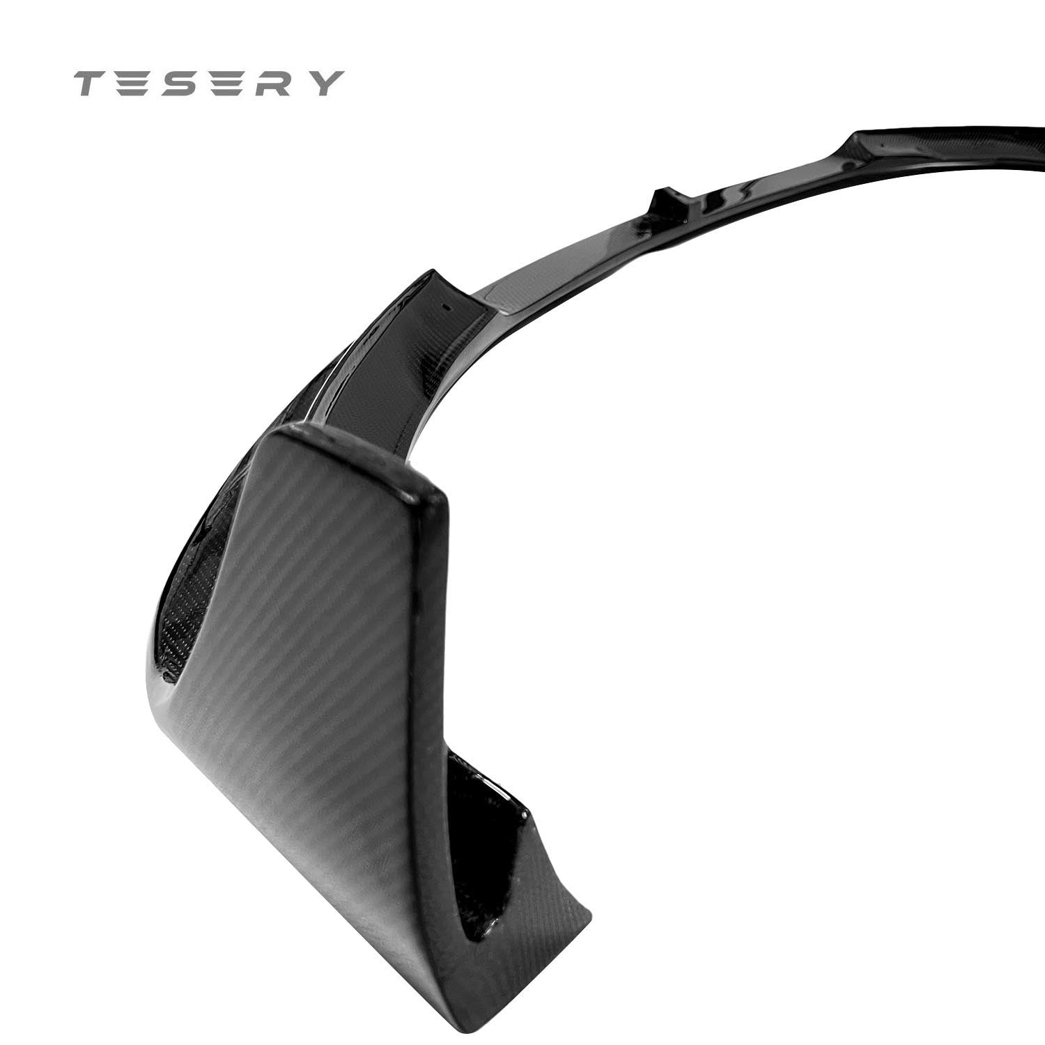 Tesla Model 3 Front Lip Spoiler V Style - Real Carbon Fiber - Tesery Official Store