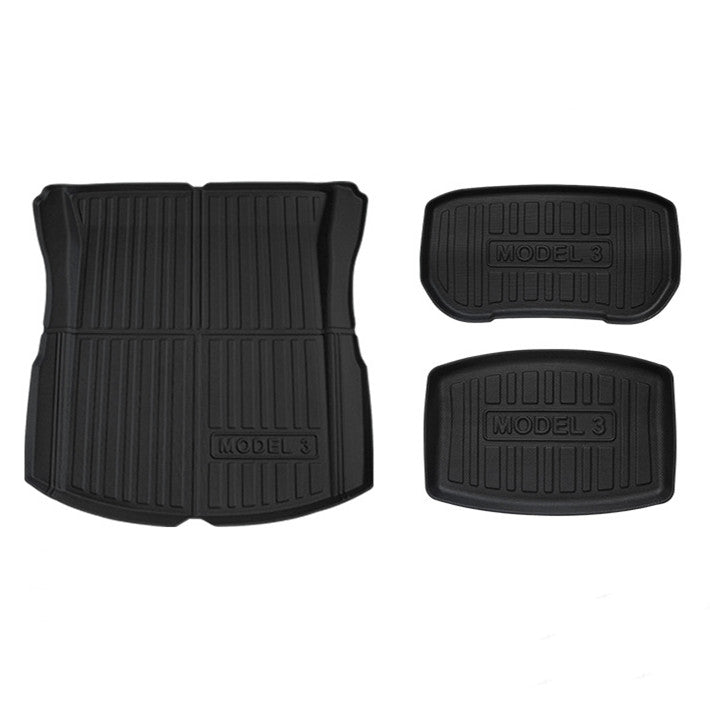 Tesla model 3 Highland All Weather TPE Front/Rear Trunk Mat - Tesery Official Store