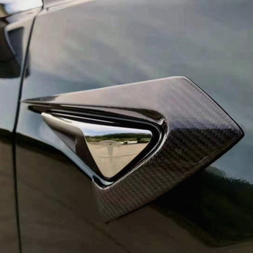 Tesla Model 3 sideskærm trim - ægte kulfiber udvendige mods 2017-2020
