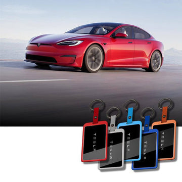 Tesla modell 3/Y nyckelfall runda knappen