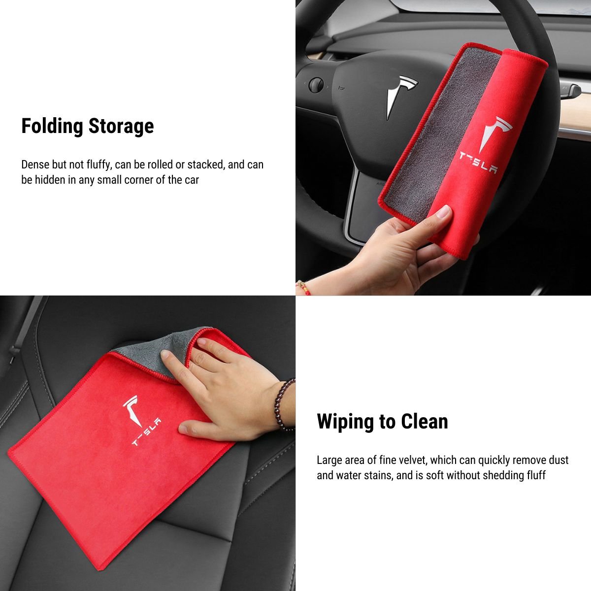 Thicken Car Cleaning Towel Glass Absorbent Cloth for Tesla - Tesery Official Store
