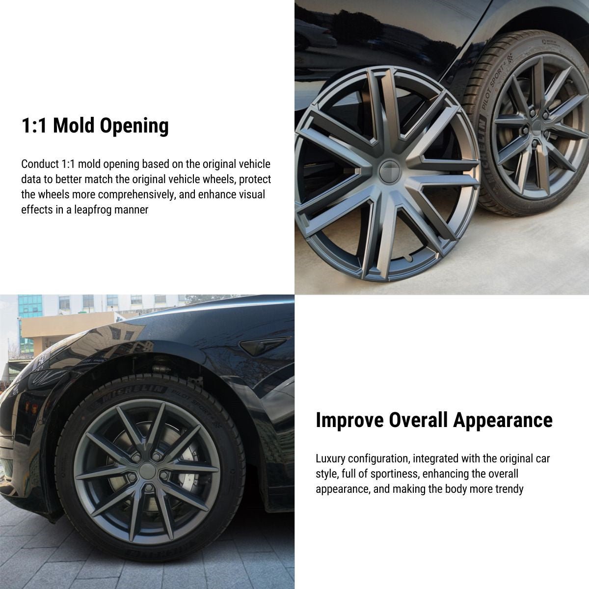 Thunder 18''19'' Wheel Covers For Tesla Model 3 2017-2022 / Model Y 2020-2024（4pcs) - Tesery Official Store