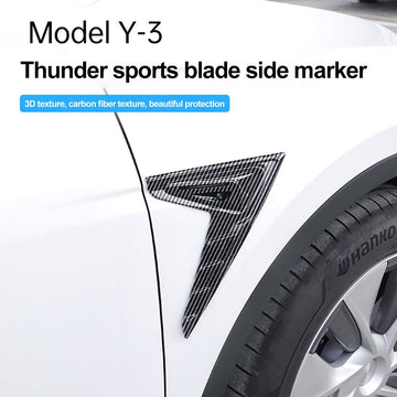 Thunder Fender Side Camera Protection Cover för Tesla Model Y / 3 2021-2022