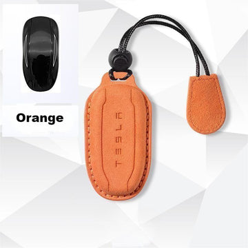 Tumbled leather key bag for Tesla model3/Y/S