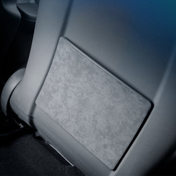 Tumbled leather seat backrest anti-kick cushion for Tesla Model 3 Highland