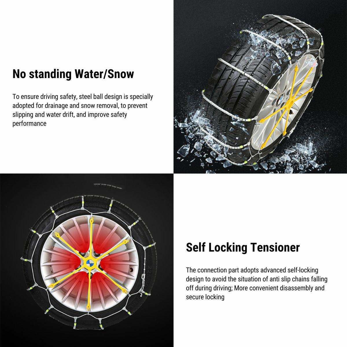 Wire Rope Snow Tire chains For Tesla Model 3/Y/S/X - Tesery Official Store